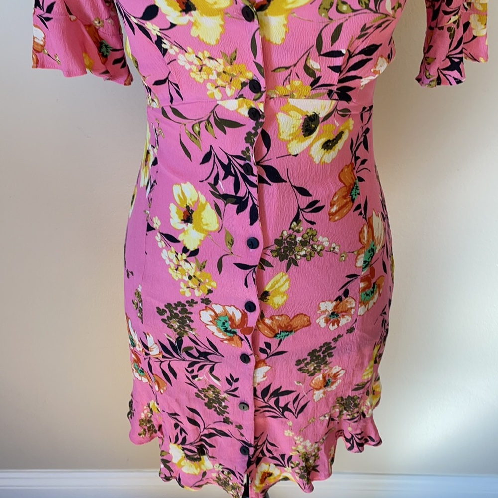BERSHKA floral pink dress - Picture 3 of 13